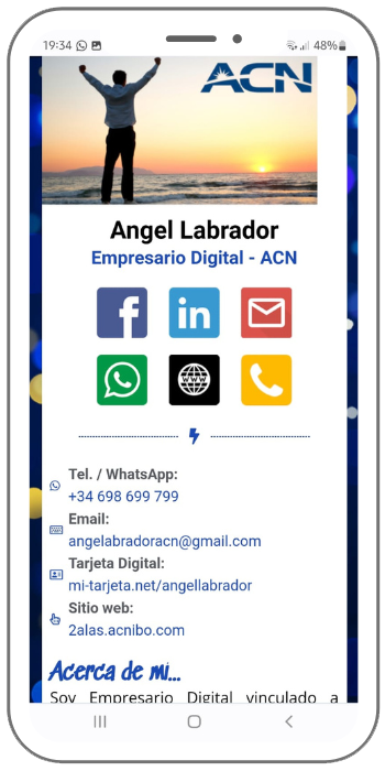 Angel Labrador - ACN España - Mi Tarjeta - Tarjeta Digital