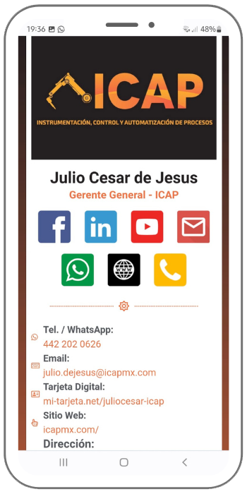 Julio Cesar de Jesus - ICAP Mexico - Mi Tarjeta - Tarjeta Digital