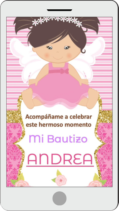 Invitacion para bautizo - invitacion digital - Mi Tarjeta - Tarjeta Digital