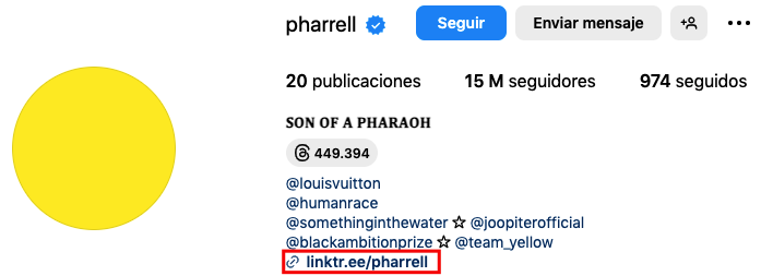 Parrell Williams - Arbol de enlaces - Link in Bio - Link Tree - Mi Tarjeta - Tarjeta Digital