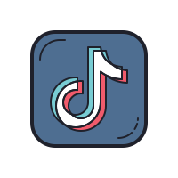 Tiktok logo - black line image - Mi Tarjeta - Tarjeta Digital